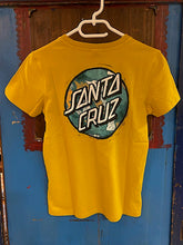 Load image into Gallery viewer, Kids Santa Cruz Stamped Opus Camo T-Shirt- mustard
