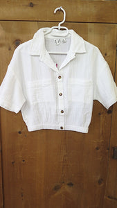 Roxy Coastal Palm Shirt- white