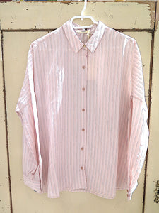 Sessun Botan Shirt- light rose stripe