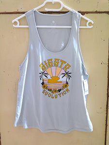 Sisstrevolution Sunburst Tank Top- azur grey