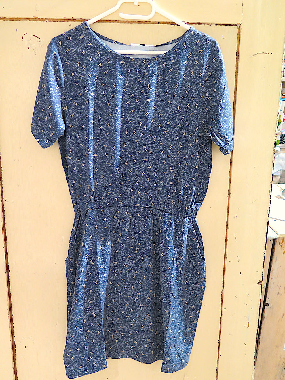 Mazine Valera Dress- ink blue printed